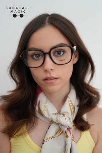 VERSACE VE3386D - 5534 - 55 Cadres optiques Translucide marron Angulaire