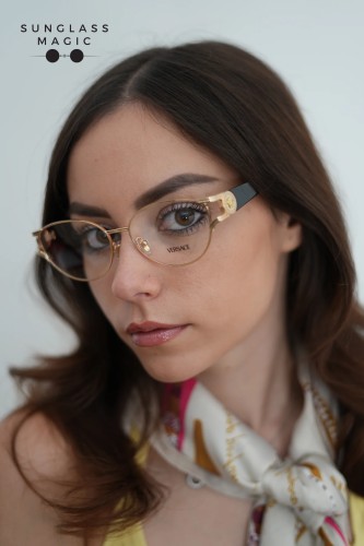 VERSACE VE1309 - 1002 - 54 Cadres optiques Or Œil de chat