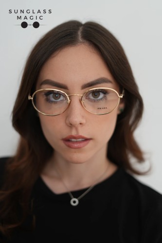 PRADA PR D53VD - 5AK1O1 - 54 Cadres optiques Or Ovale