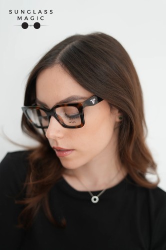 PRADA PR C08V - 20D1O1 - 52 Cadres optiques Genévrier écaille Angulaire