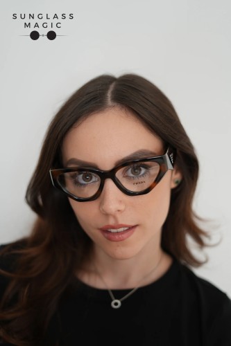 PRADA PR C07V - 20D1O1 - 54 Cadres optiques Genévrier écaille Œil de chat