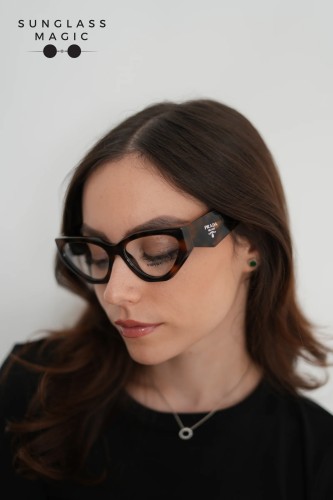 PRADA PR C07V - 20D1O1 - 54 Cadres optiques Genévrier écaille Œil de chat