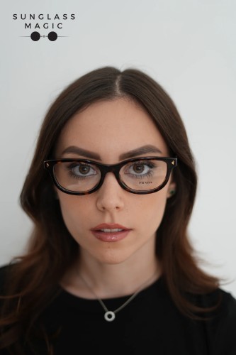 PRADA PR D01VU - 17N1O1 - 52 Cadres optiques Racine havane Ovale