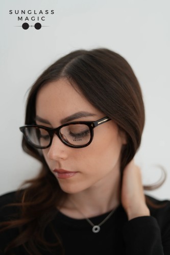 PRADA PR D01VU - 17N1O1 - 52 Cadres optiques Racine havane Ovale