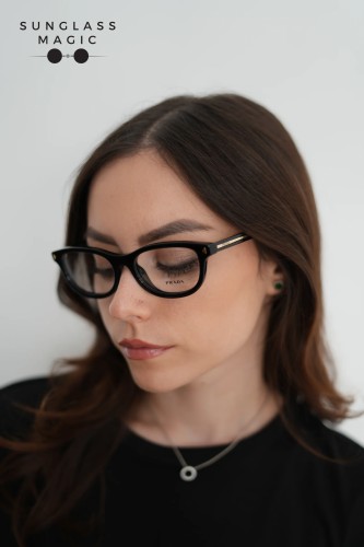 PRADA PR D01VU - 16K1O1 - 52 Cadres optiques Noir Ovale