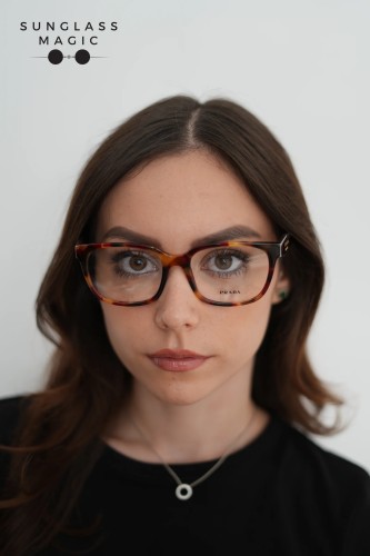 PRADA PR 17ZV - ​22A1O1 - ​54 Cadres optiques Écaille pavot Rectangle