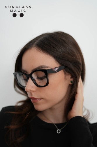 PRADA PR A05V - ​27A1O1 - ​52 Cadres optiques Noir Angulaire