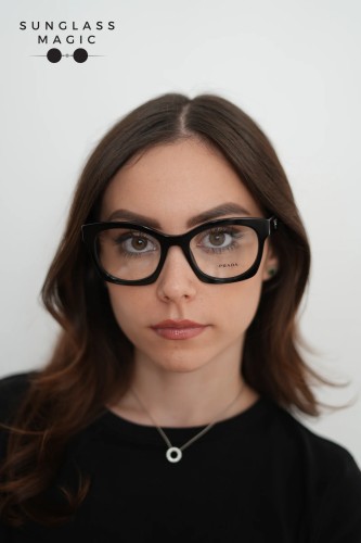 PRADA PR A05V - ​16K1O1 - ​52 Cadres optiques Noir Angulaire