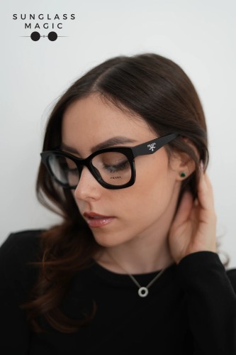 PRADA PR A05V - ​16K1O1 - ​52 Cadres optiques Noir Angulaire