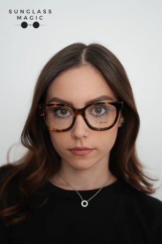 PRADA PR C11V - 14L1O1 - 53 Cadres optiques Miel écaille Papillon
