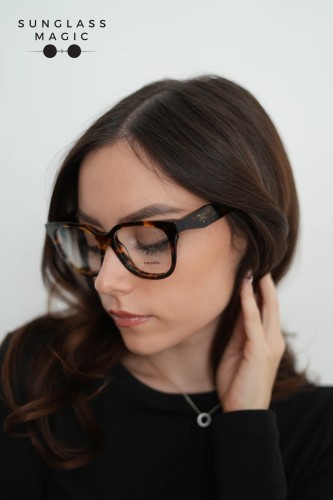 PRADA PR C11V - 14L1O1 - 53 Cadres optiques Miel écaille Papillon