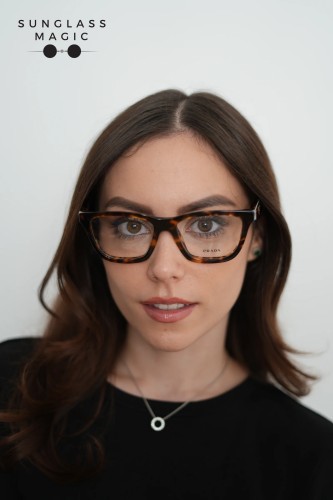 PRADA PR C10V - 14L1O1 - 54 Cadres optiques Miel écaille Papillon