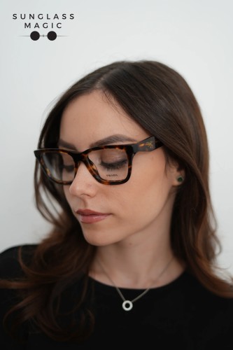 PRADA PR C10V - 14L1O1 - 54 Cadres optiques Miel écaille Papillon