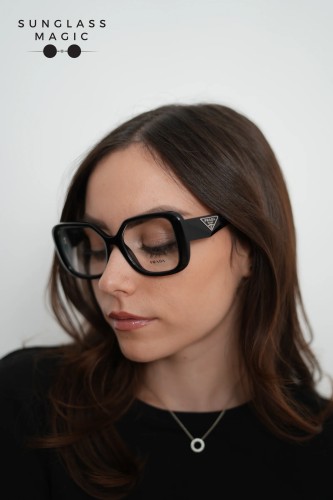 PRADA PR 10ZV - ​1AB1O1 - ​53 Cadres optiques Noir Angulaire