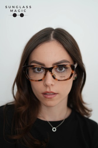 PRADA PR D11VD - 00K1O1 - 53 Cadres optiques Havane caramel Irrégulier