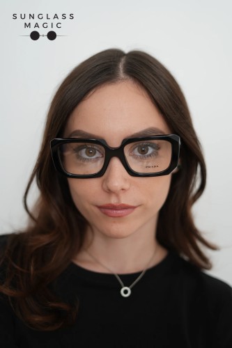PRADA PR C09V - 16K1O1 - 53 Cadres optiques Noir Angulaire