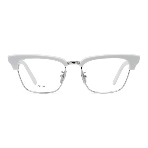 Celine CL50026U - 017 - 53 Cadres optiques Blanc, Argent Angulaire