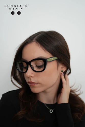 PRADA PR D11VD - 03K1O1 - 53 Cadres optiques Noir Irrégulier