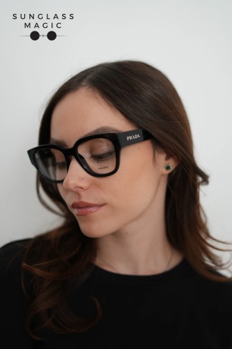PRADA PR C06V - 16K1O1 - 52 Cadres optiques Noir Ovale