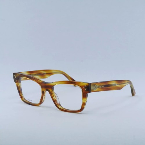 Celine CL50039I - 056 - 50 Cadres optiques Rayé marron/miel Angulaire