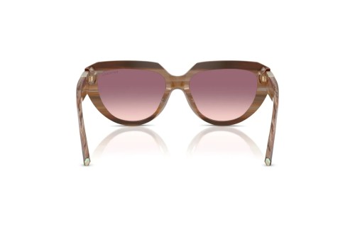 TIFFANY & CO. TF4238U - 84358D - 55 Lunettes de soleil Brun topaze rayé Coussin