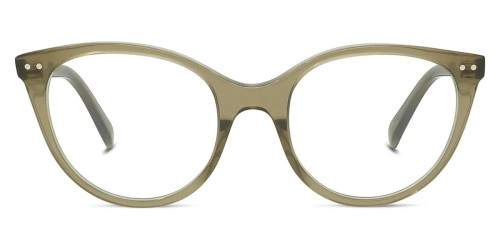 Celine CL50068I - 093 - 52 Cadres optiques Vert, Transparent Coussin arrondi