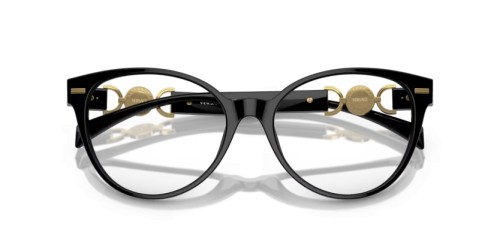 VERSACE VE3334 - GB1 - 53 Cadres optiques Noir Œil de chat