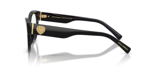 DOLCE & GABBANA DG3440 - 501 - 54 Cadres optiques Noir Œil de chat