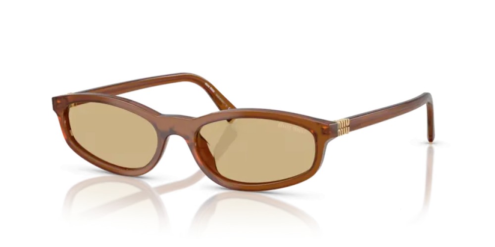 MIU MIU MU A06S - 22I10R - 54 Lunettes de soleil Ambre opalin Irrégulier