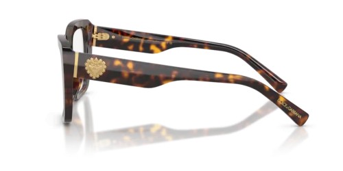 DOLCE & GABBANA DG3441 - 502 - 53 Cadres optiques Havane Angulaire