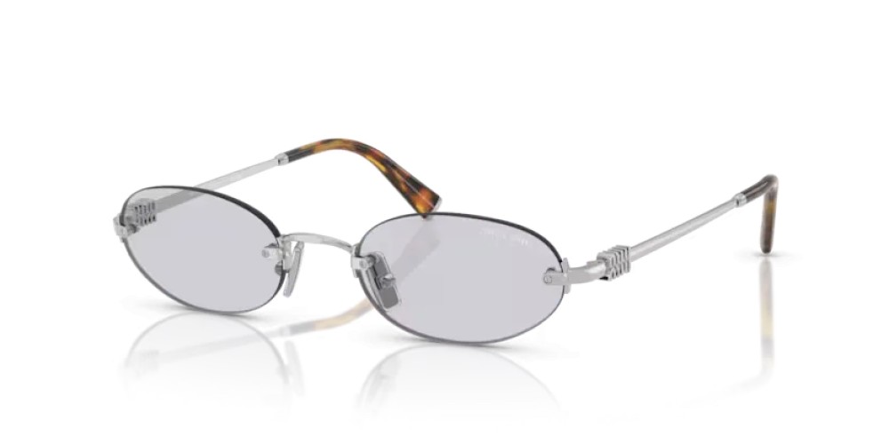 MIU MIU MU A54S - 1BC3F2 - 51 Lunettes de soleil Argent Ovale