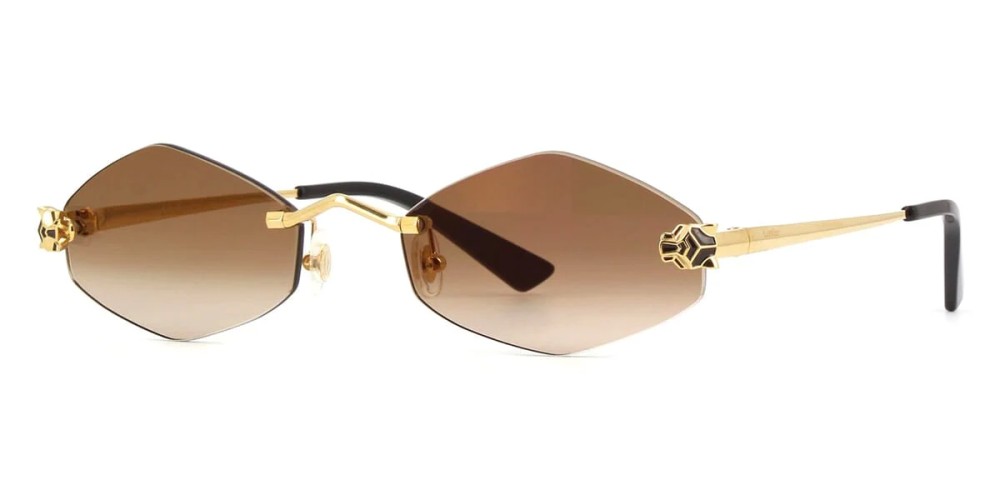Cartier CT0433S - 002 - 55 Lunettes de soleil Gold Cat Eye
