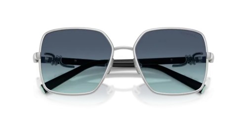 TIFFANY & CO. TF3122 - 60019S - 56 Lunettes de soleil Argent Angulaire