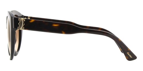 Cartier CT0436S - 002 - 50 Lunettes de soleil Marron, À motifs Œil de chat