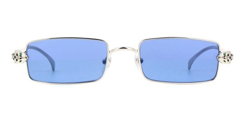 Cartier CT0473S - 004 - 54 Lunettes de soleil Argent Angulaire