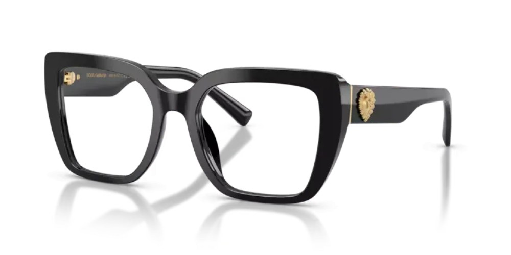 DOLCE & GABBANA DG3441 - 501 - 53 Cadres optiques Noir Angulaire