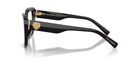 DOLCE & GABBANA DG3441 - 501 - 53 Cadres optiques Noir Angulaire
