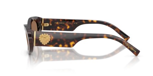 DOLCE & GABBANA DG4537 - 502/73 - 53 Lunettes de soleil Havane Ovale
