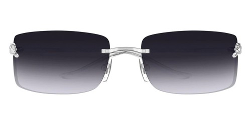 Cartier CT0503S - 002 - 71 Lunettes de soleil Argent Angulaire