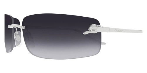 Cartier CT0503S - 002 - 71 Lunettes de soleil Argent Angulaire