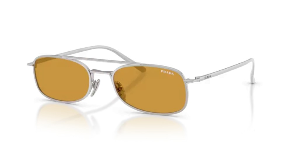 PRADA PR D59S - 1BC50P - 54 Lunettes de soleil Argent Coussin