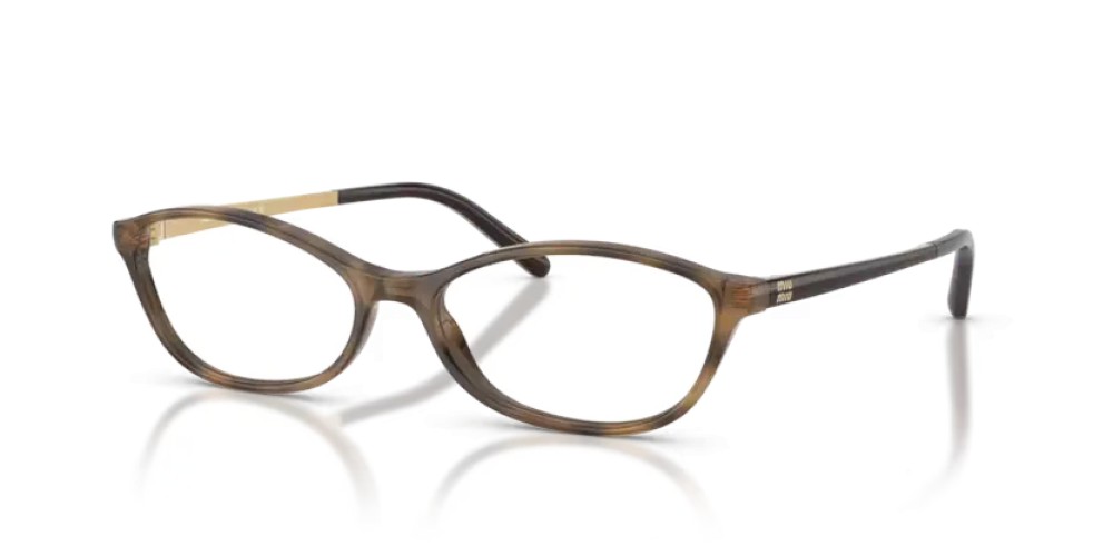 MIU MIU MU 05ZV - 27Q1O1 - 56 Cadres optiques Ébène havane Ovale