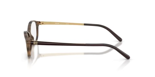 MIU MIU MU 05ZV - 27Q1O1 - 56 Cadres optiques Ébène havane Ovale