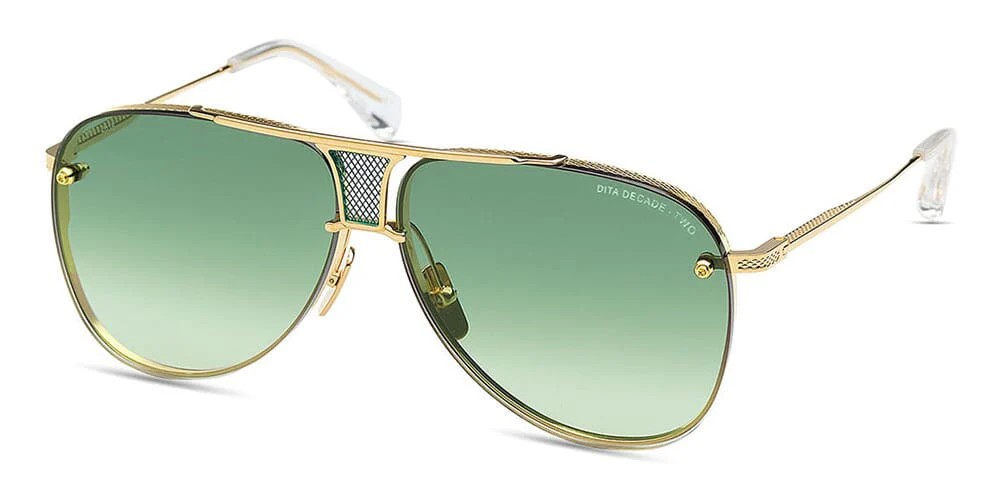 Dita DECADE-TWO DRX-2082 - L - 62 Lunettes de soleil Gold Pilot (Aviator)