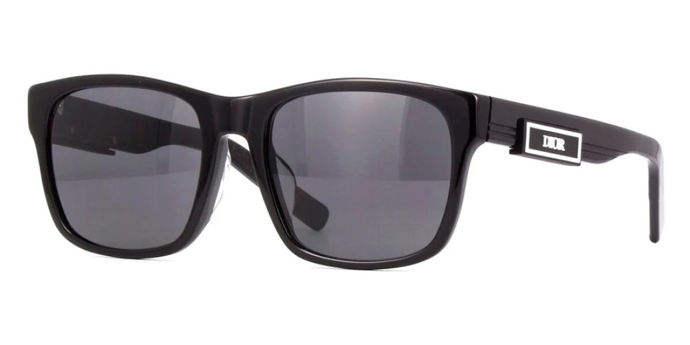 Dior DIORB23 S2F - 10A0 - 57 Lunettes de soleil Noir Angulaire