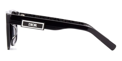 Dior DIORB23 S2F - 10A0 - 57 Lunettes de soleil Noir Angulaire