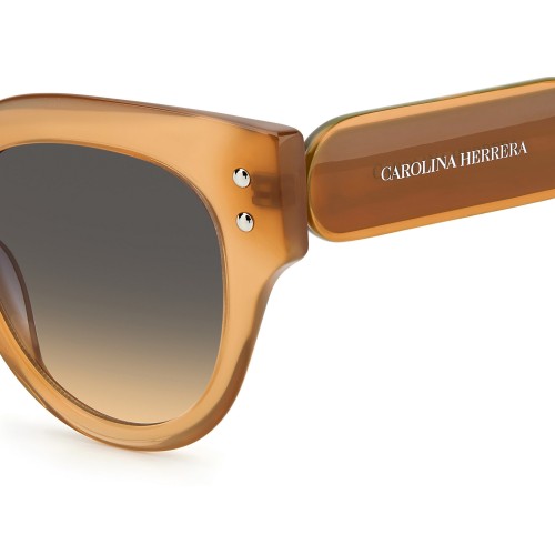 Carolina Herrera CH0008/S - FT4GA - 52 Lunettes de soleil Orange, À motifs Coussin arrondi