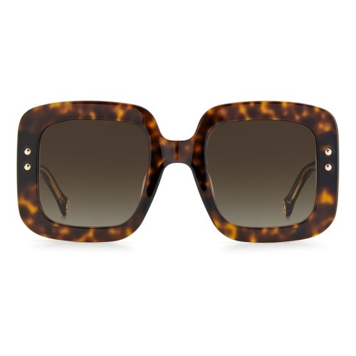 Carolina Herrera CH0010/S - 086HA - 52 Lunettes de soleil Marron, À motifs Angulaire