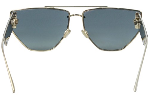 Dior DIORCLAN2 - J5G1I - 61 Lunettes de soleil Or, Noir Pilote (Aviateur)