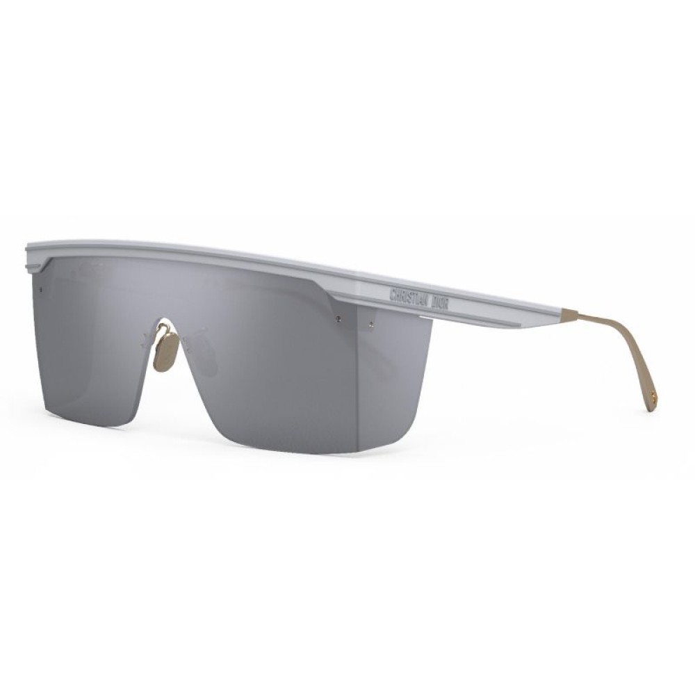 Dior DIORCLUB M1U - 51A4 - 137 Lunettes de soleil Blanc, Or Bouclier